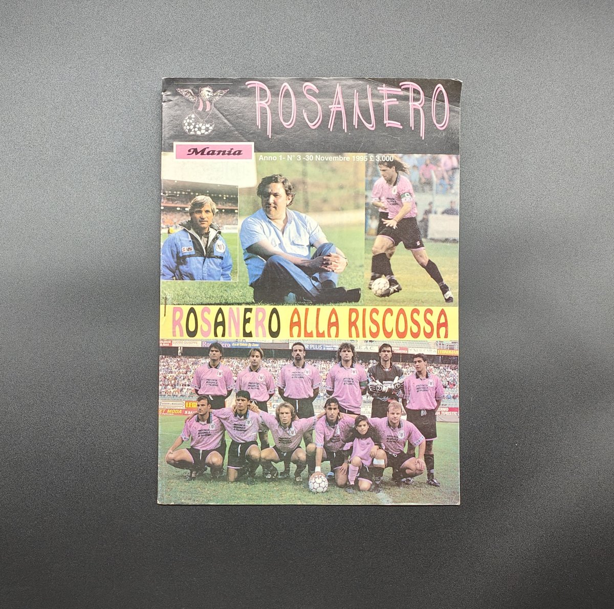 Palermo rivista 1995-96 “Rosanero mania” novembre ’95