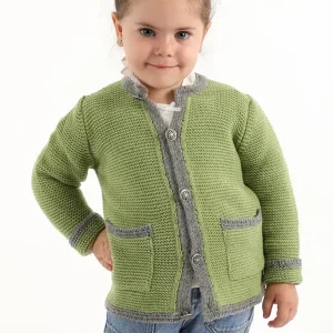 Giacca tipica tirolese bimbo/bimba con tasche e bottoni con stella alpina – Giacca Livigno